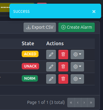 Acknowledge Alarm Action