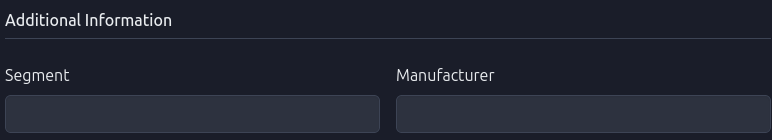 Additional Information - Segment and Manufacturer