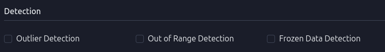 Anomalies Detection Configuration