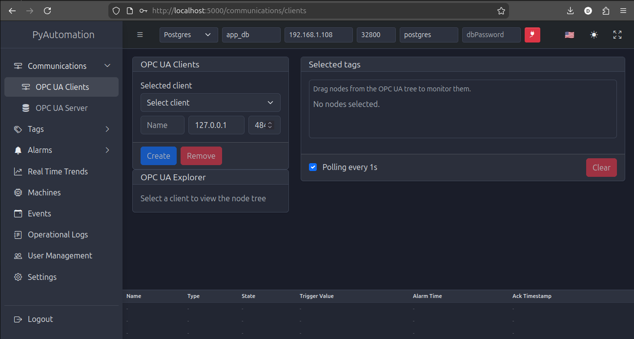 PyAutomation 2.0.0 Dashboard