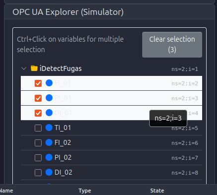 OPC UA Multi-Selection