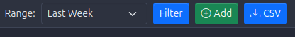 Operational Logs Filter Create Export Button